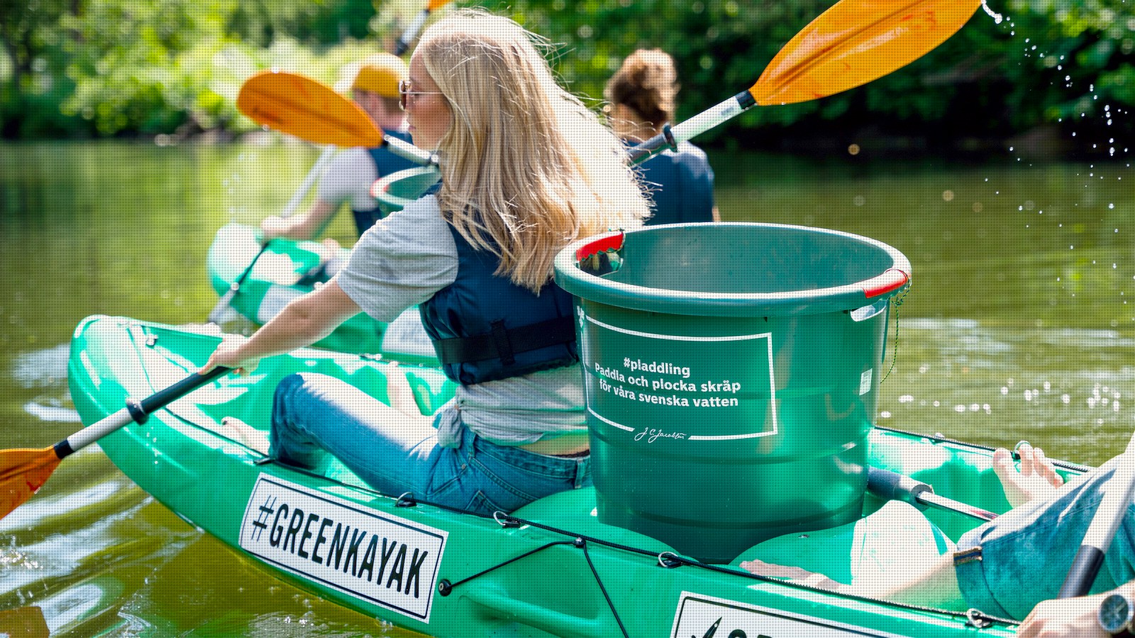 En paddlare i en GreenKayak